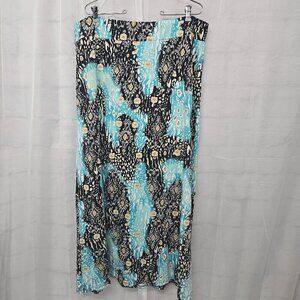 Tease Skirt Maxi Blue Black Boho 2X